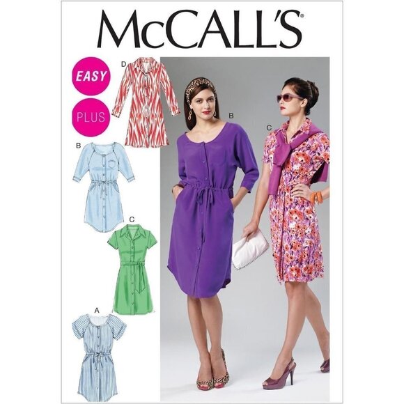 McCall's Sewing Pattern 6520 Misses Dress Belt Size 8-16 - Picture 1 of 3